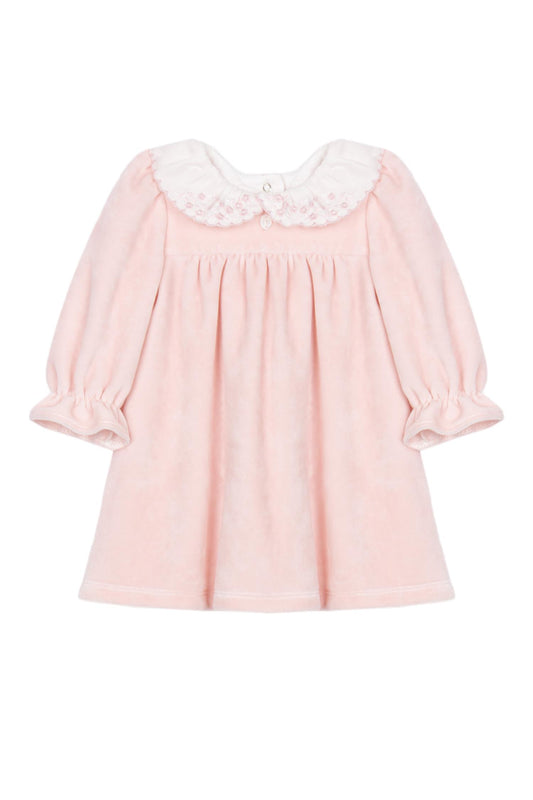 Patachou - Kjole - Velour - Rosa - Jente - str 1-24 mnd