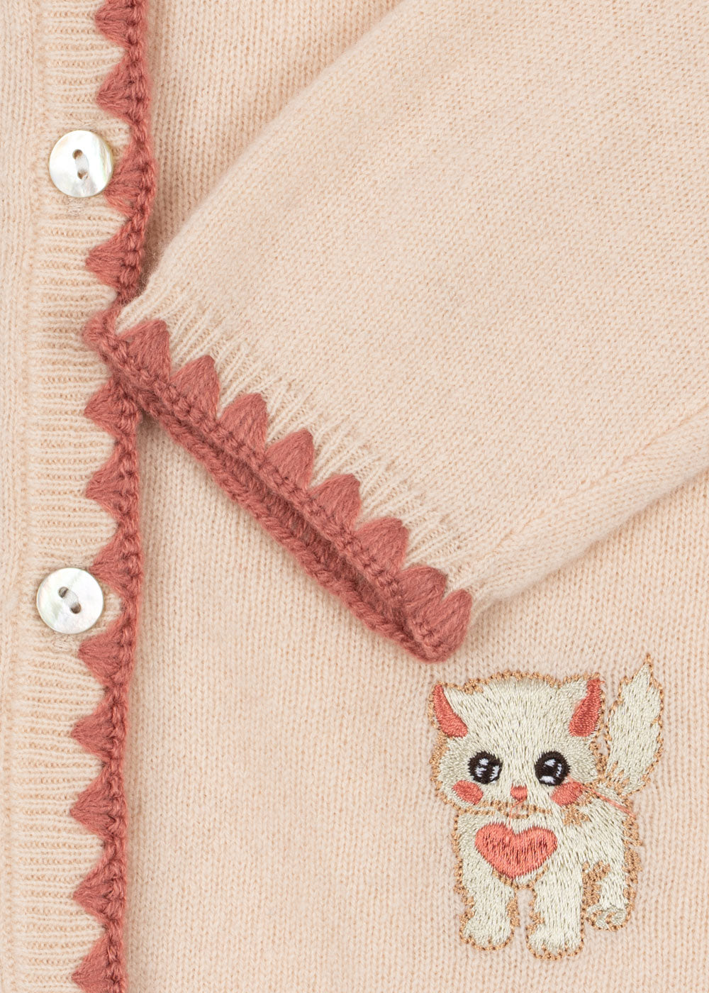 Konges Sløyd - Colette Cardigan - Rosa - Jente - 1-8 år