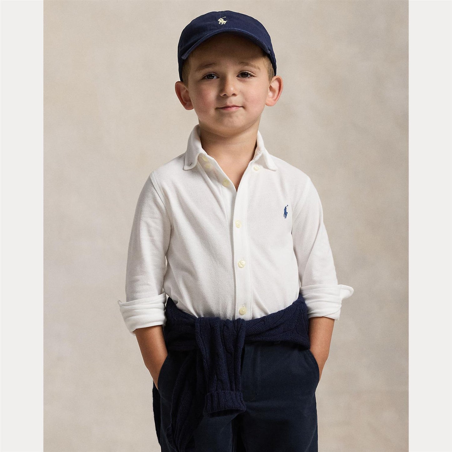 Ralph Lauren - Skjorte - Hvit - Gutt - str. 2-7 år