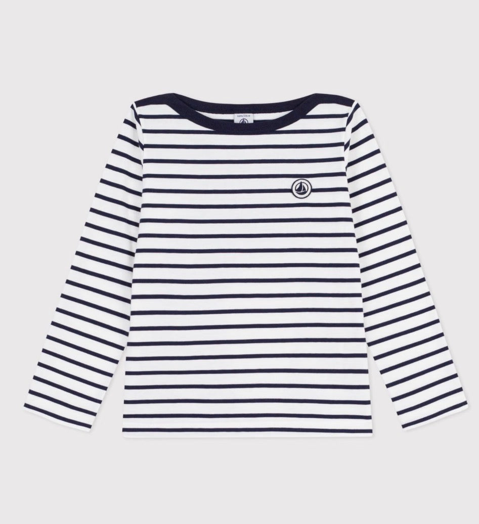 Petit Bateau – Genser med striper – Blå/hvit – Unisex – 4-8 år