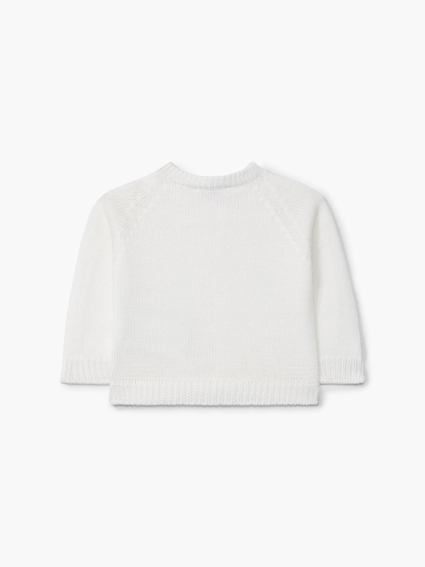 Wedoble - Ull Cardigan - Unisex - Hvit - 6-36 mnd