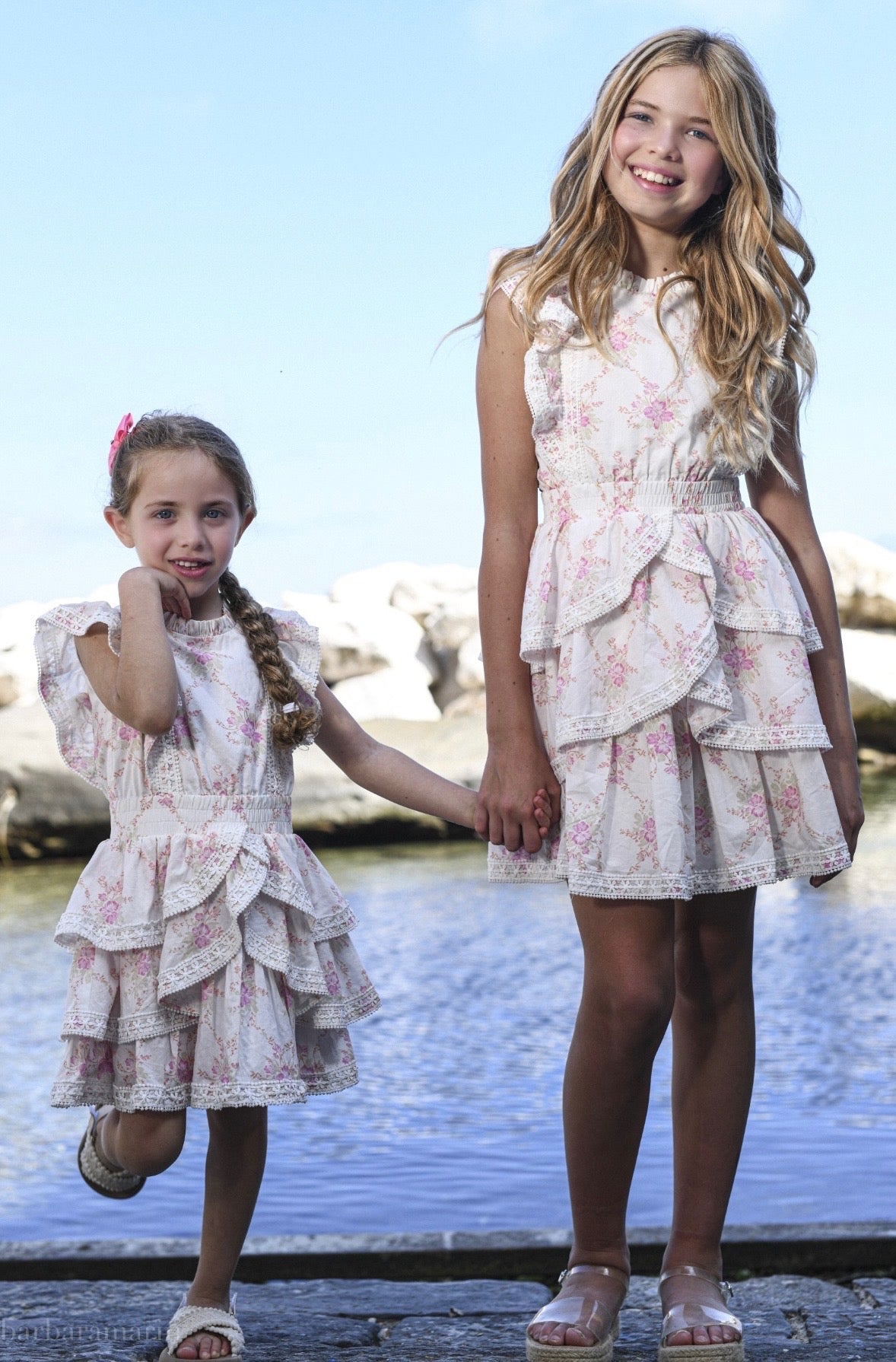 Prinsessefin - Eugenie Dress - Blomstret - Jente - 4-16 år
