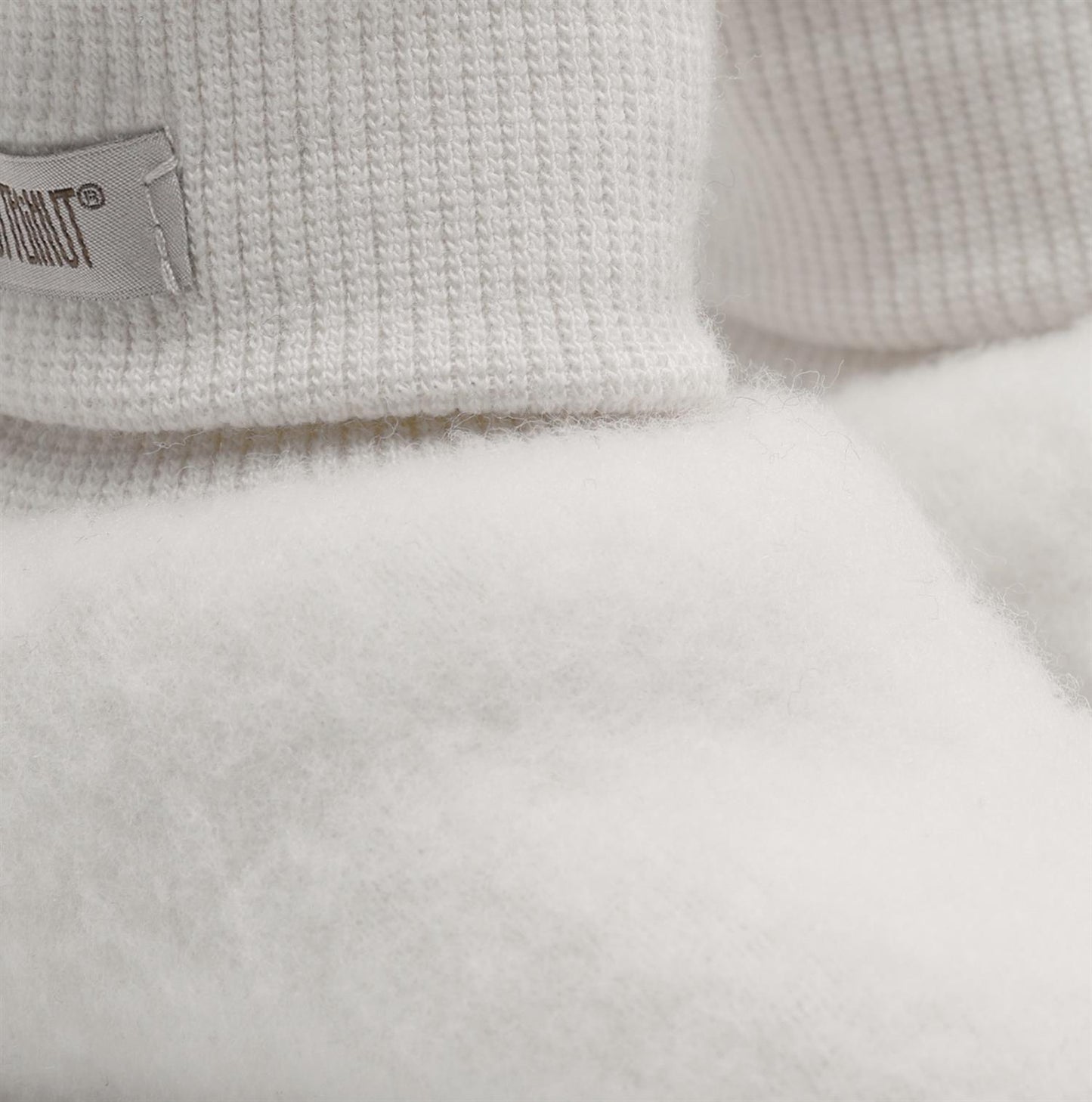 Huttelihut - Tøfler -  Ullfleece - Offwhite - Unisex - str. 56-68 cm