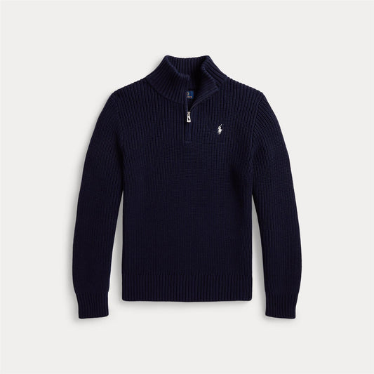 Ralph Lauren  - Ribb - Halfzip  - Unisex -  Blå  - 14- 18 år