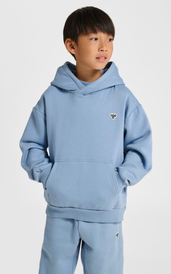 Hummel – Loose Hoodie med liten logo – Blå – Gutt – 5-14 år