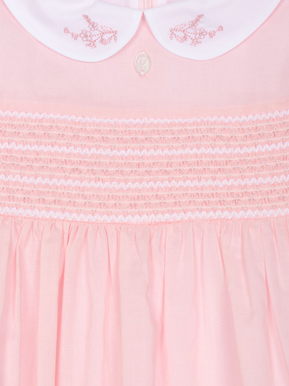 Patachou – Kjole med vaffelsøm og krage – Rosa – Jente – 0-8 år