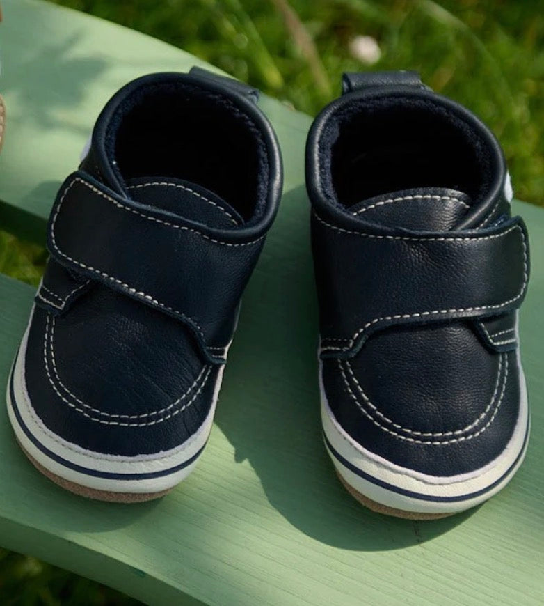 Melton - Leather slippers - Blå  - Gutt  - str 16-23