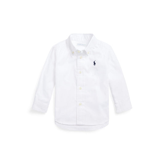 Ralph Lauren - Skjorte - Hvit - Cotton - Gutt - 12-24 mnd