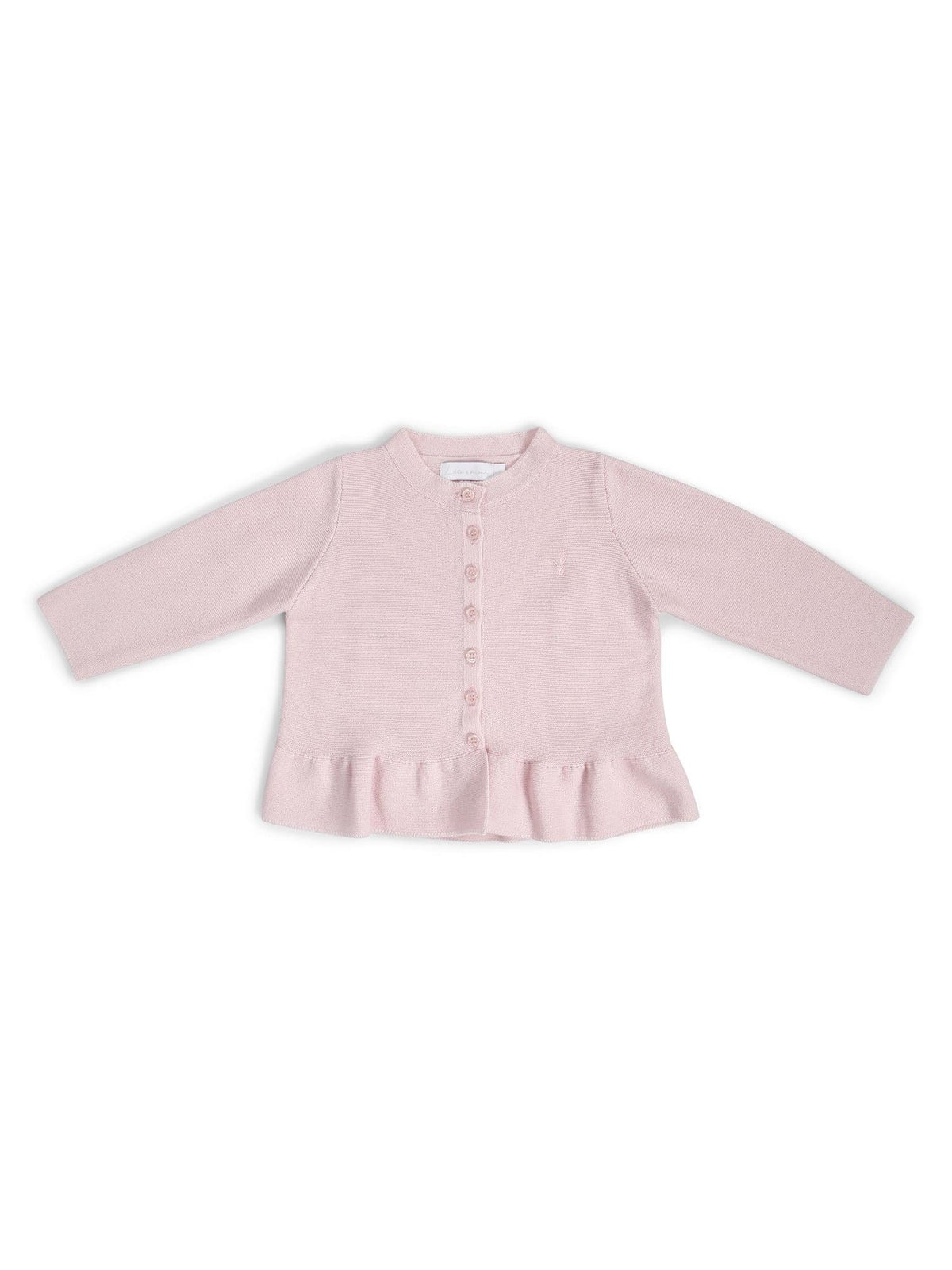 Ella & Il – Sara strikkejakke med rysjer – Rosa – Jente – 0-4 år