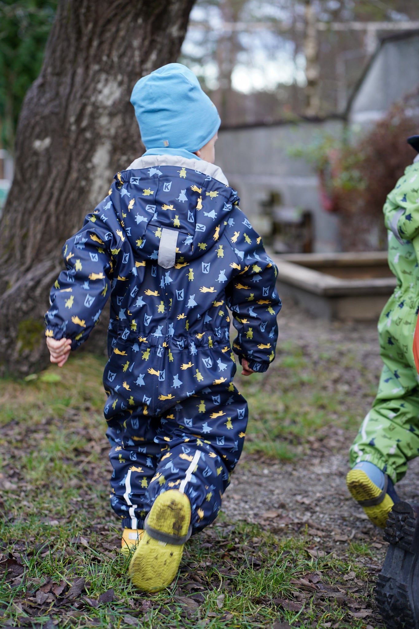 Kattnakken – Helårsdress med vattering – Mjuk blå – Gutt – 1-6 år