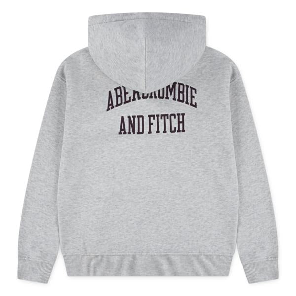 Abercrombie hettegenser grå unisex logo foran og bak