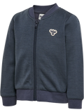 Hummel - Mini Wool Zip Jacket Bee - Blå - Gutt - 1-8 år