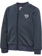Hummel - Mini Wool Zip Jacket Bee - Blå - Gutt - 1-8 år