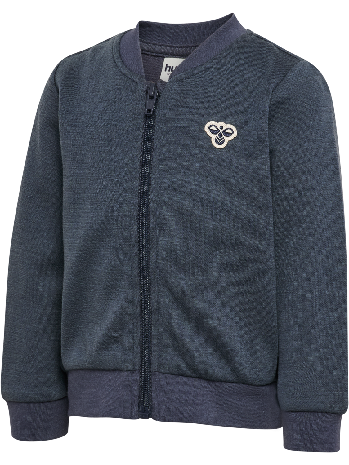 Hummel - Mini Wool Zip Jacket Bee - Blå - Gutt - 1-8 år