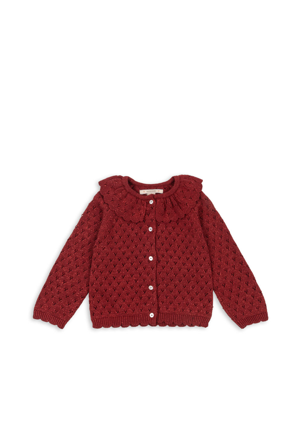 Konges Sløyd - Holiday Knit Cardigan - Rød - Jente - 2-8 år