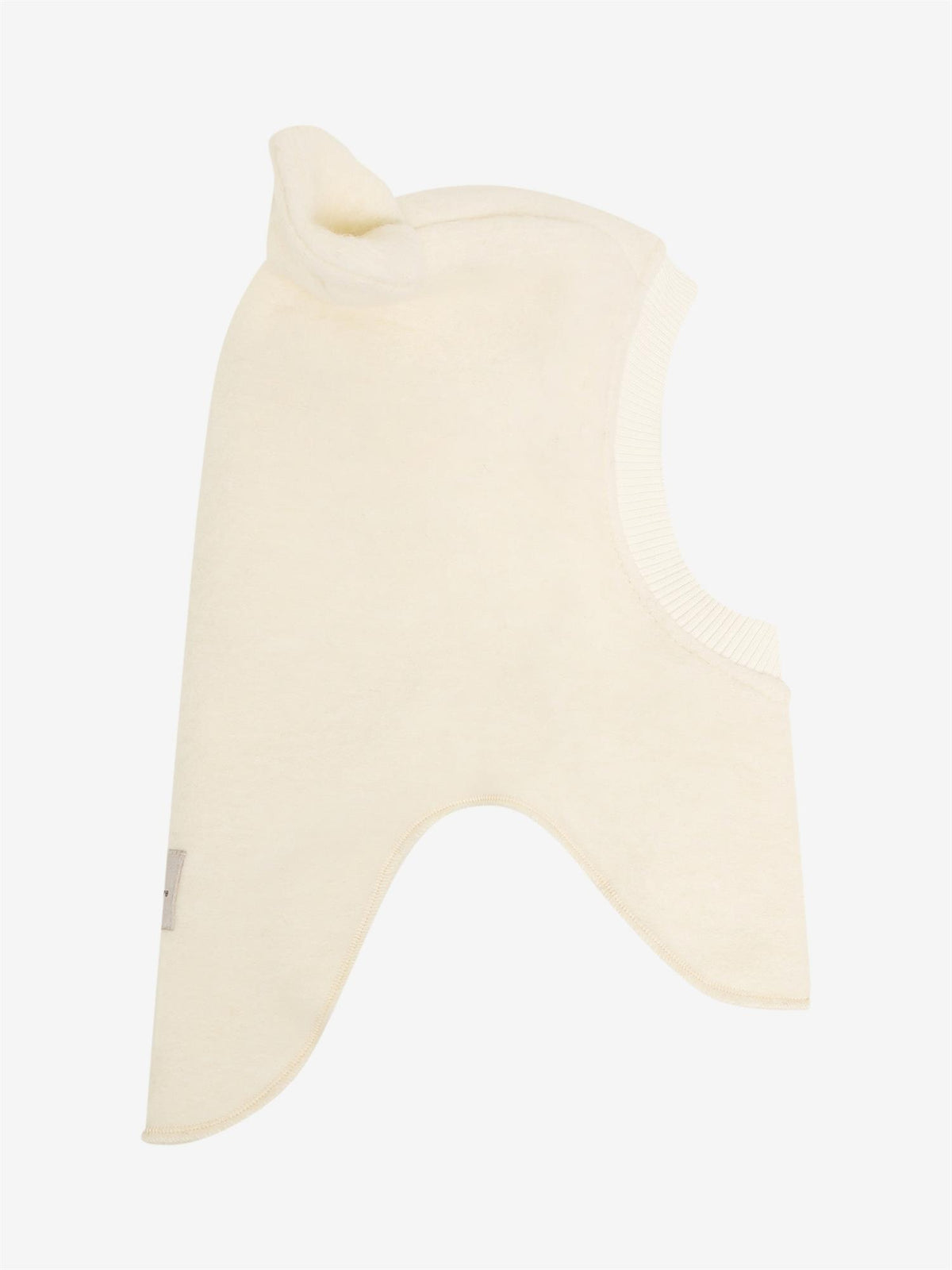 Huttelihut - Balaclava - Ull - Bjørne ører - Hvit - Unisex - 1-4 år