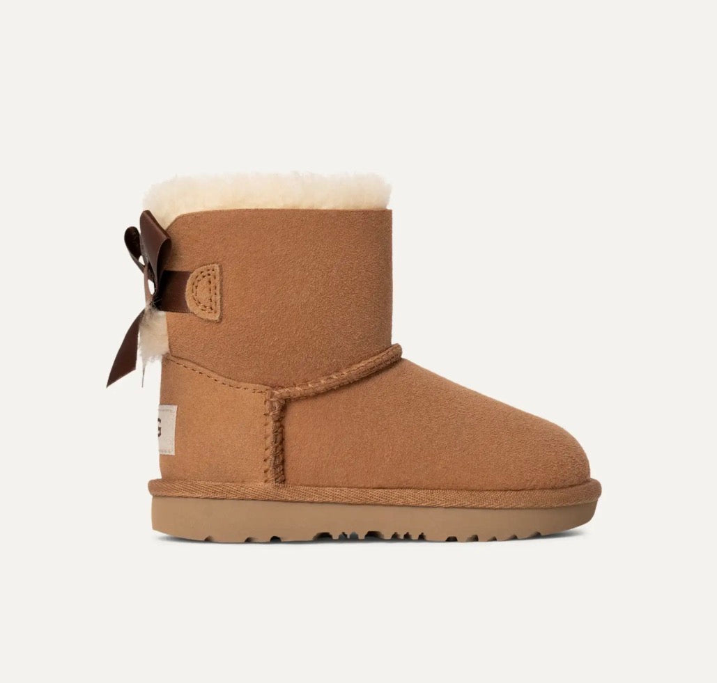 UGG – Toddler Mini Bailey Bow skinnboots – Chestnut – Jente – Str. 22-30