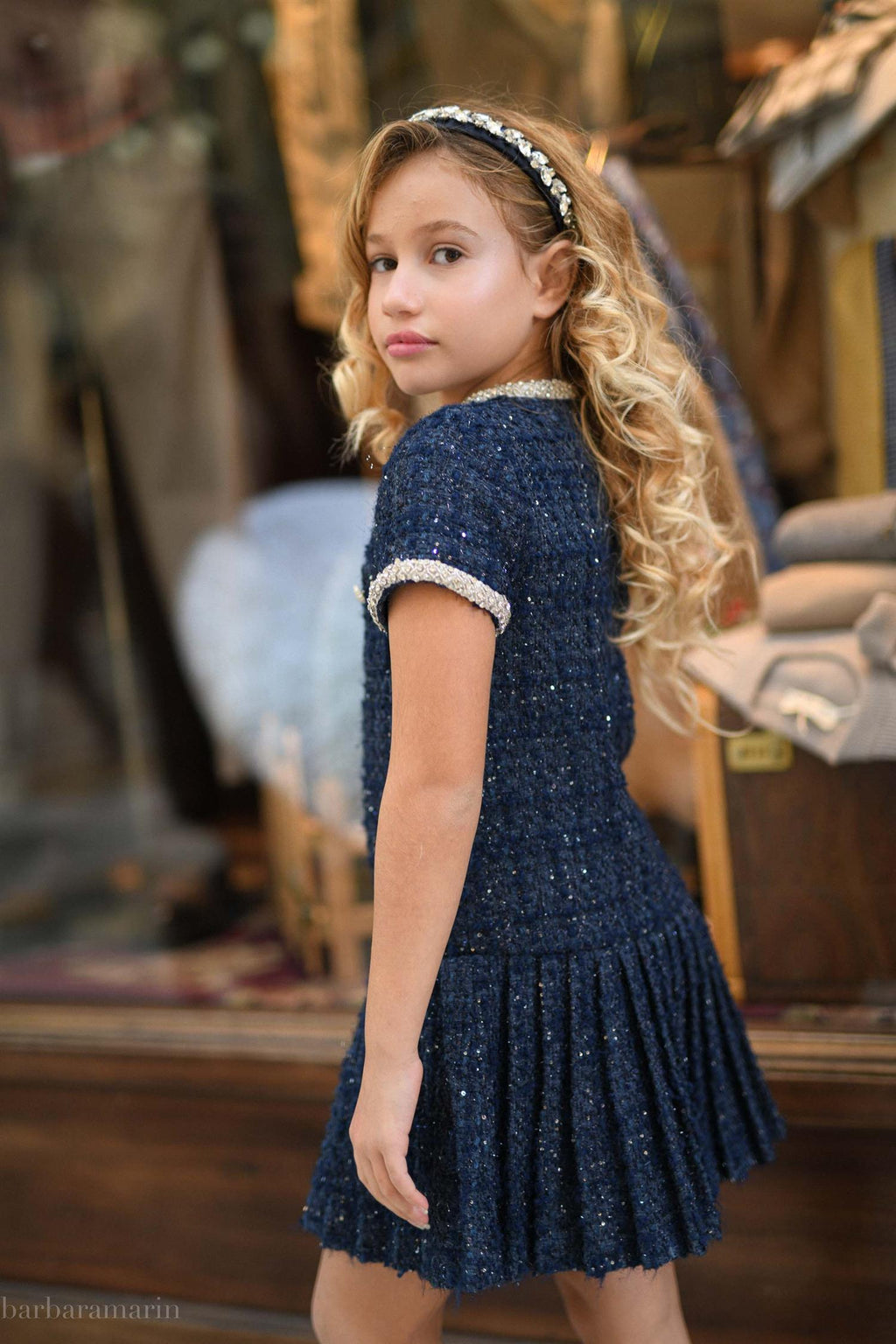 Prinsessefin - Charlotta Dress - Blå - Jente - 4-14 år