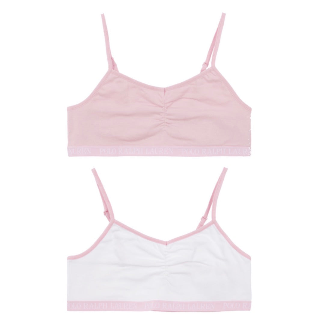 Polo Ralph Lauren - 2pk bralette - Rosa/hvit - Jente - 8-15 år