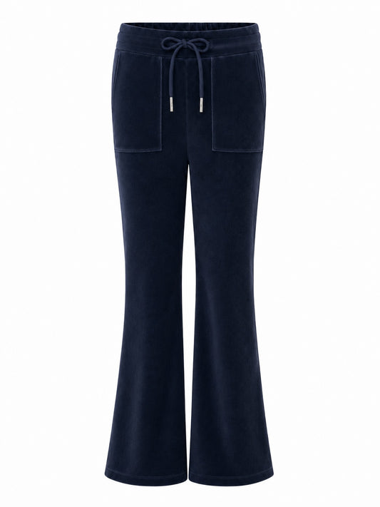 Vilje & Ve - Hermine Velour Pants - Deep Navy - Jente - 6-12 år