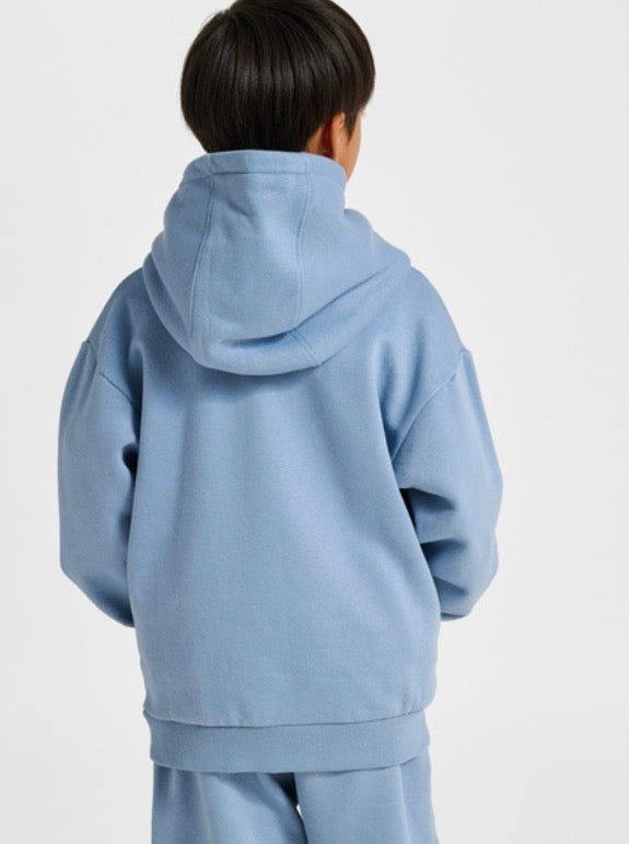 Hummel – Loose Hoodie med liten logo – Blå – Gutt – 5-14 år