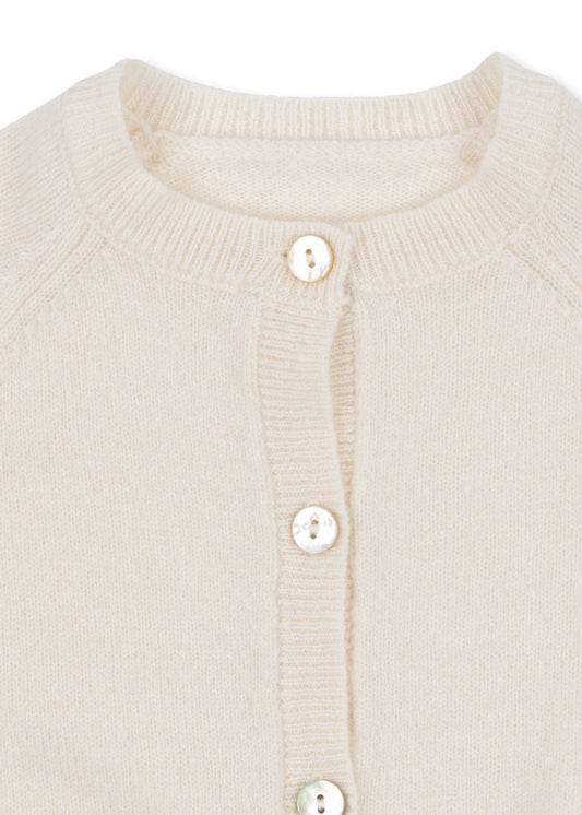 Fanga Fontana – Savora ullcardigan – Hvit – Unisex – 0-2 år