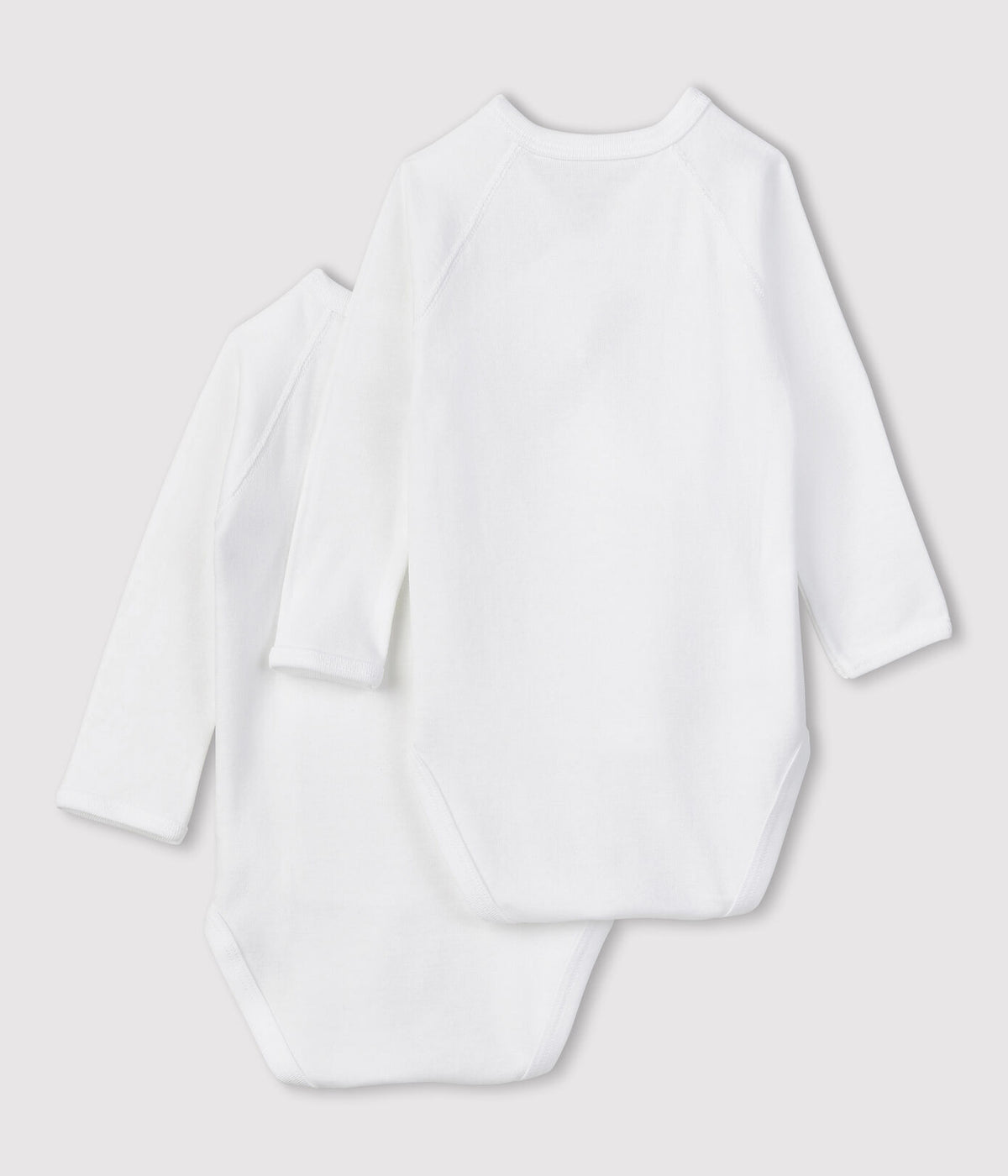 Petit Bateau – 2-pakning kryssbodyer – Hvit – Unisex – 0-1 år