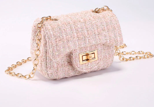 Prinsessefin - Isadora tweed  Handbag - Rosa  - Jente