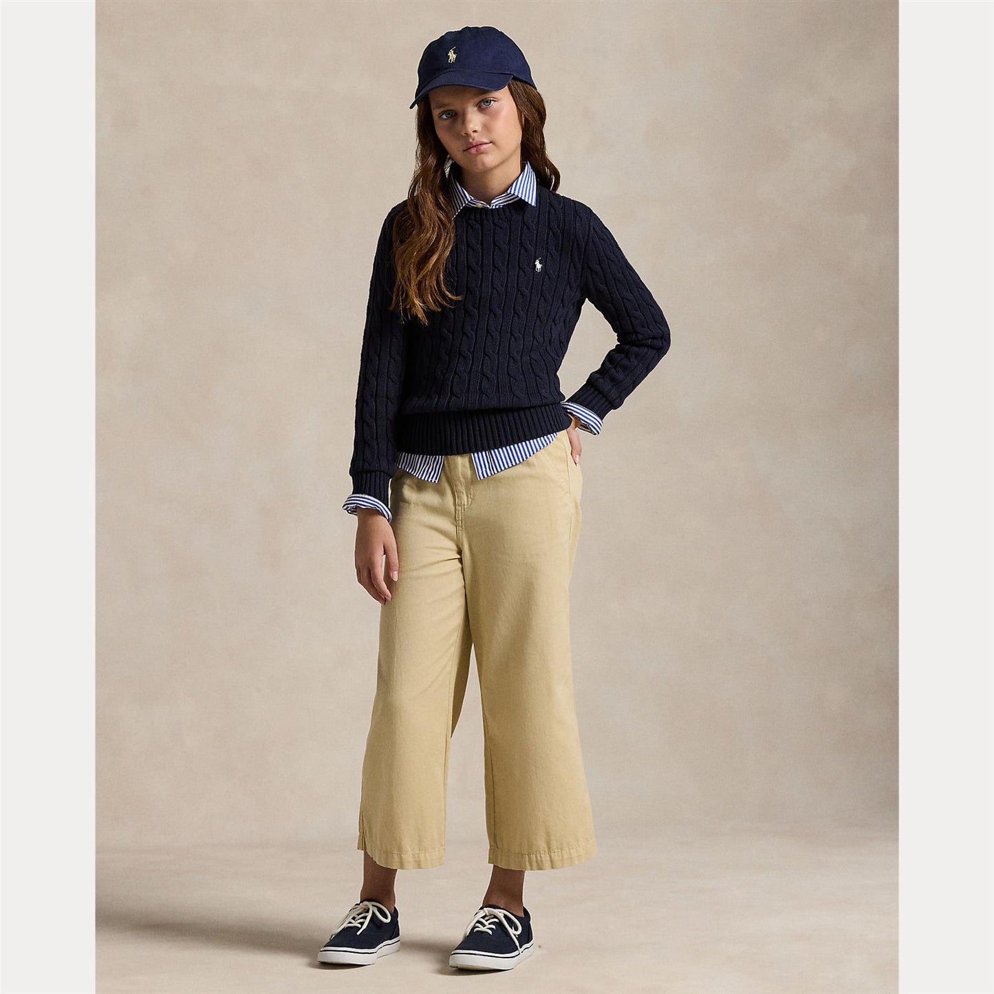 Polo - Ralph Lauren - Flettegenser - Jente - Blå - 8-16 år