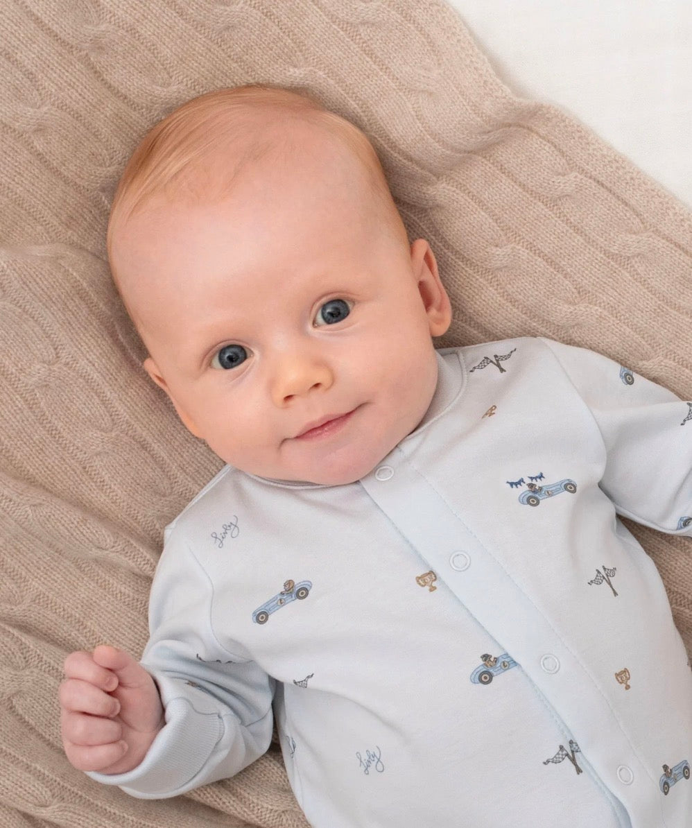 Livly - Cars Overall - Gutt - Blå -  6-18 mnd