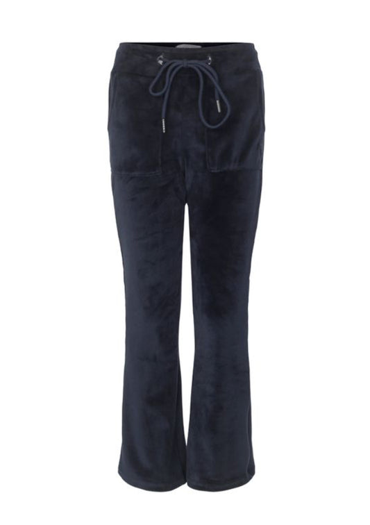 Vilje & Ve - Hermine Velour Pant - Midnight Navy - Jente - 4-12 år