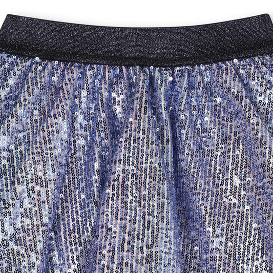 Billieblush lilla glitterskjørt med elastisk midje