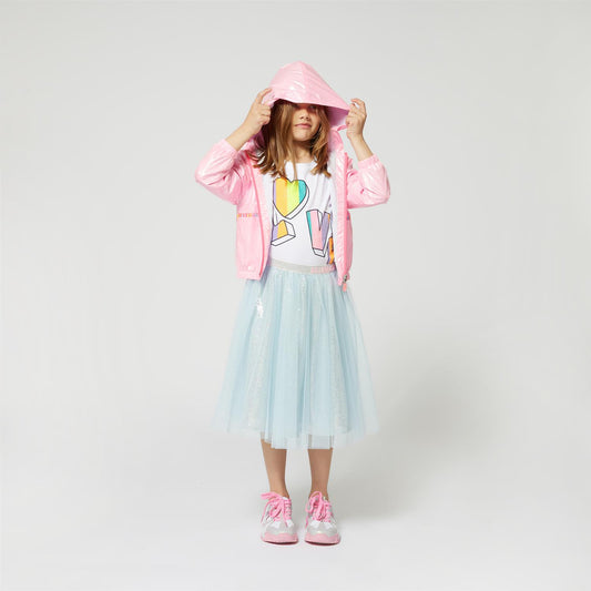 Hvit t-skjorte fra Billieblush med fargerikt LOVE-print