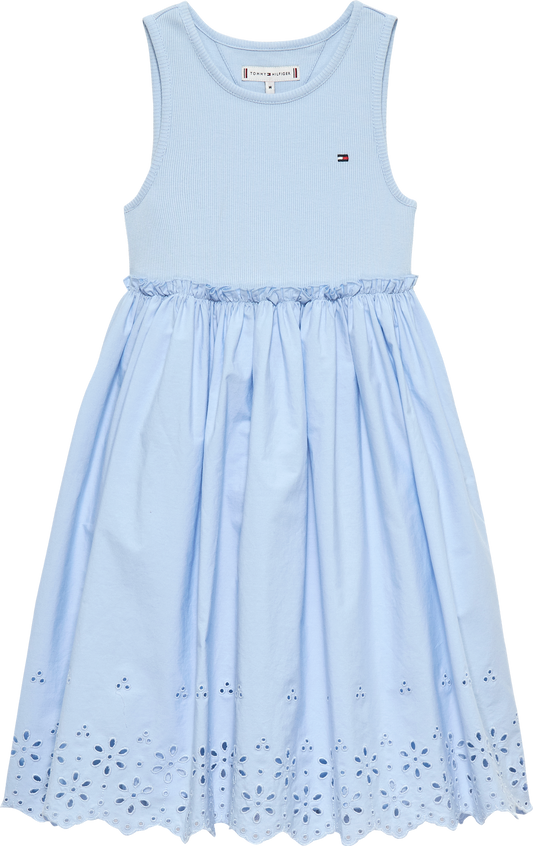 Tommy Hilfiger - Kjole - Blå - Jente - 4-7 år