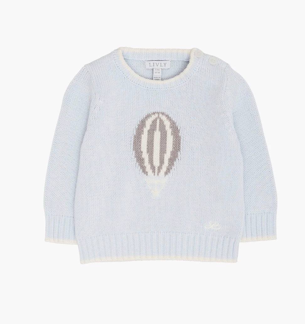 Livly - Air Balloon Sweater - Gutt - Blå -  3-18 mnd