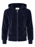 Vilje & Ve - Hermine Velour Jacket - Deep Navy - Jente - 6-12 år