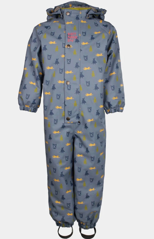 Kattnakken – Helårsdress med vattering – Mjuk blå – Gutt – 1-5 år