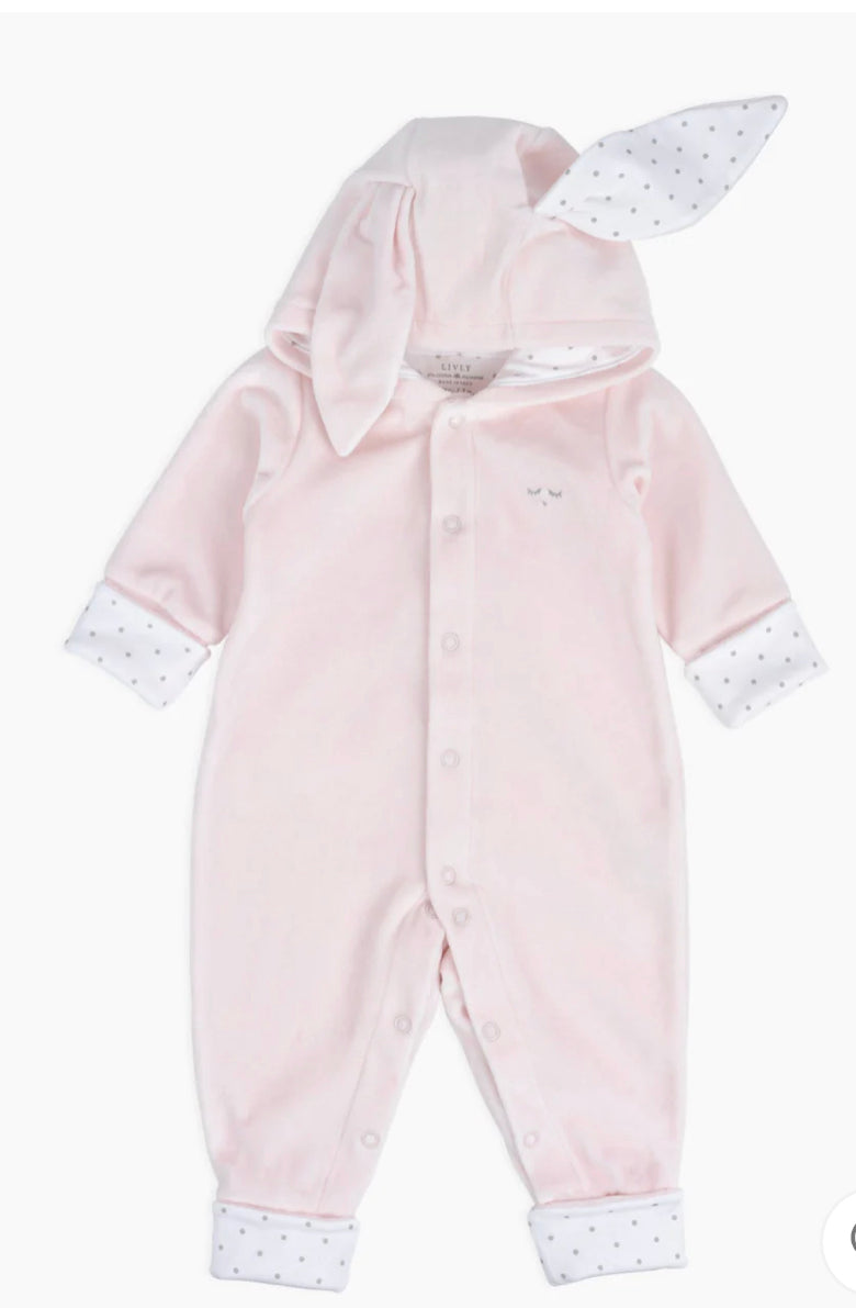 Livly - Plush Bunny Overall - Rosa - Jente - 1-6 mnd