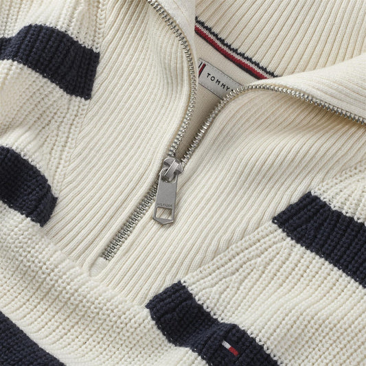 Stripe Half Zip Sweater