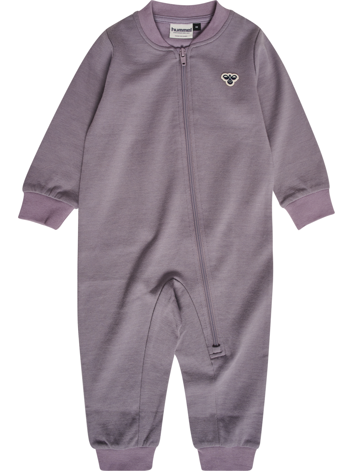 Hummel - Mini Wool Jumpsuit Bee - Lilla - Jente- 56-92 cm