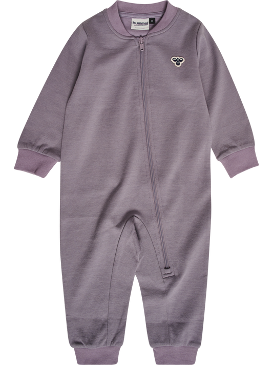 Hummel - Mini Wool Jumpsuit Bee - Lilla - Jente- 56-92 cm