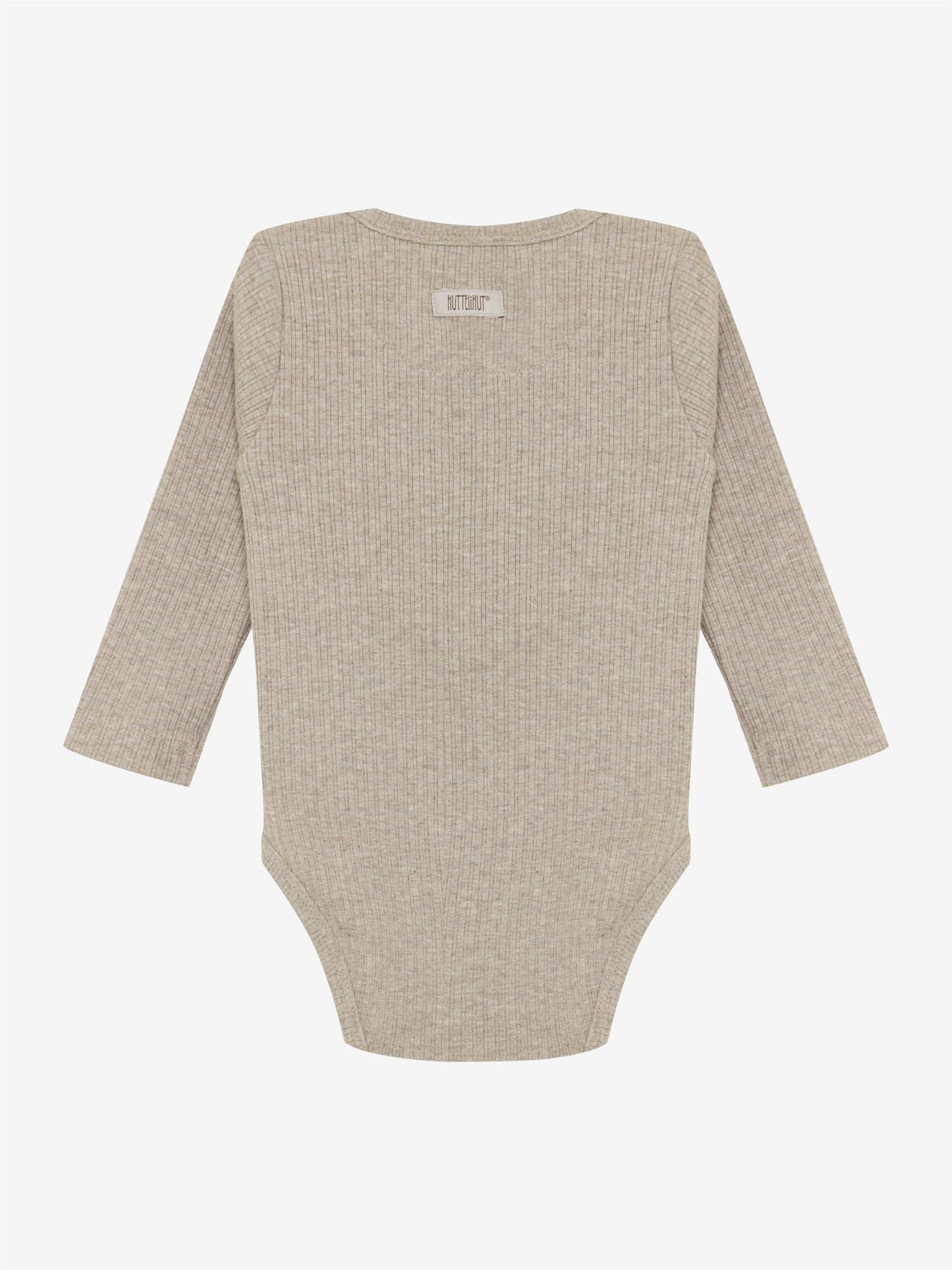 Huttelihut – Body i ribb med modal – Beige – Unisex – 0.25-2 år