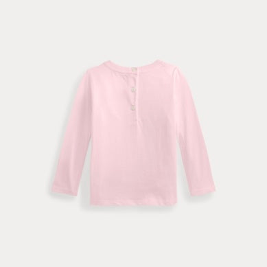 Polo Ralph Lauren – Genser med knepping bak – Rosa – Jente – 1-2 år