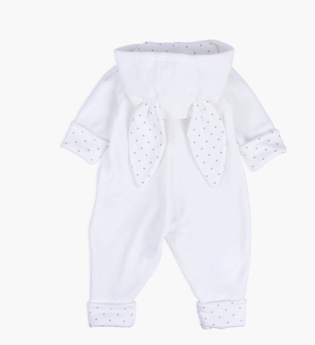 Livly - Plush Bunny Overall - Hvit - Unisex - 0-6 mnd