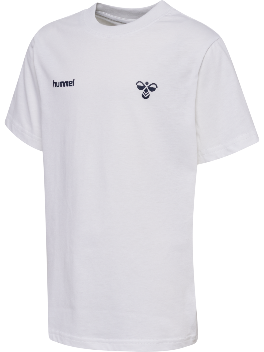 Hummel – T-skjorte med logo og ryggprint – Hvit – Gutt – 4-12 år