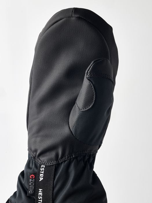 Svart håndflate og tommel på Hestra Gauntlet CZone Jr i Graphite/Black.