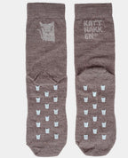 Kattnakken – Ullsokker 2pk med antiskli – Brun – Unisex – Str 17-27