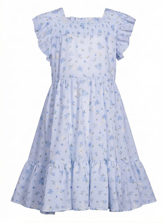 Vilje & Ve - Linda dress - Blå - Jente - Str 4-12 år