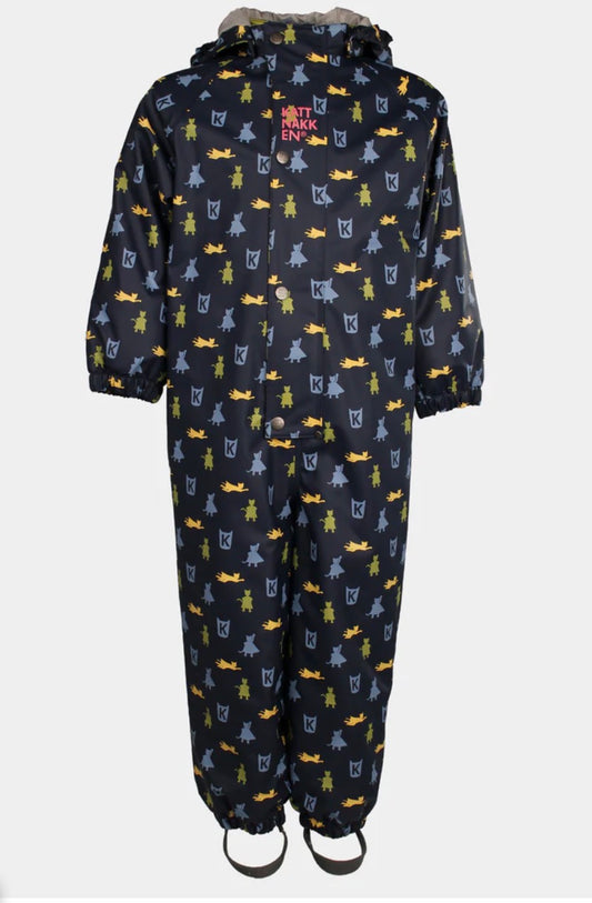 Kattnakken – Helårsdress med vattering – Mjuk blå – Gutt – 1-6 år