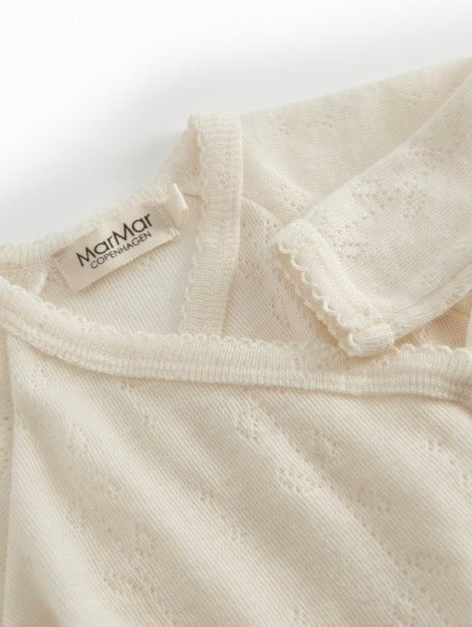 Marmar - Belita Wool Pointelle - Off White - Jente - 50-74 cm